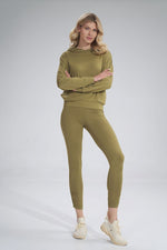 Lange leggings - Figl til dame fra MS StyleHaven, laget av Viskose; Elastan, farge Grønn, størrelse M, med 45720 ermer, perfekt til casual