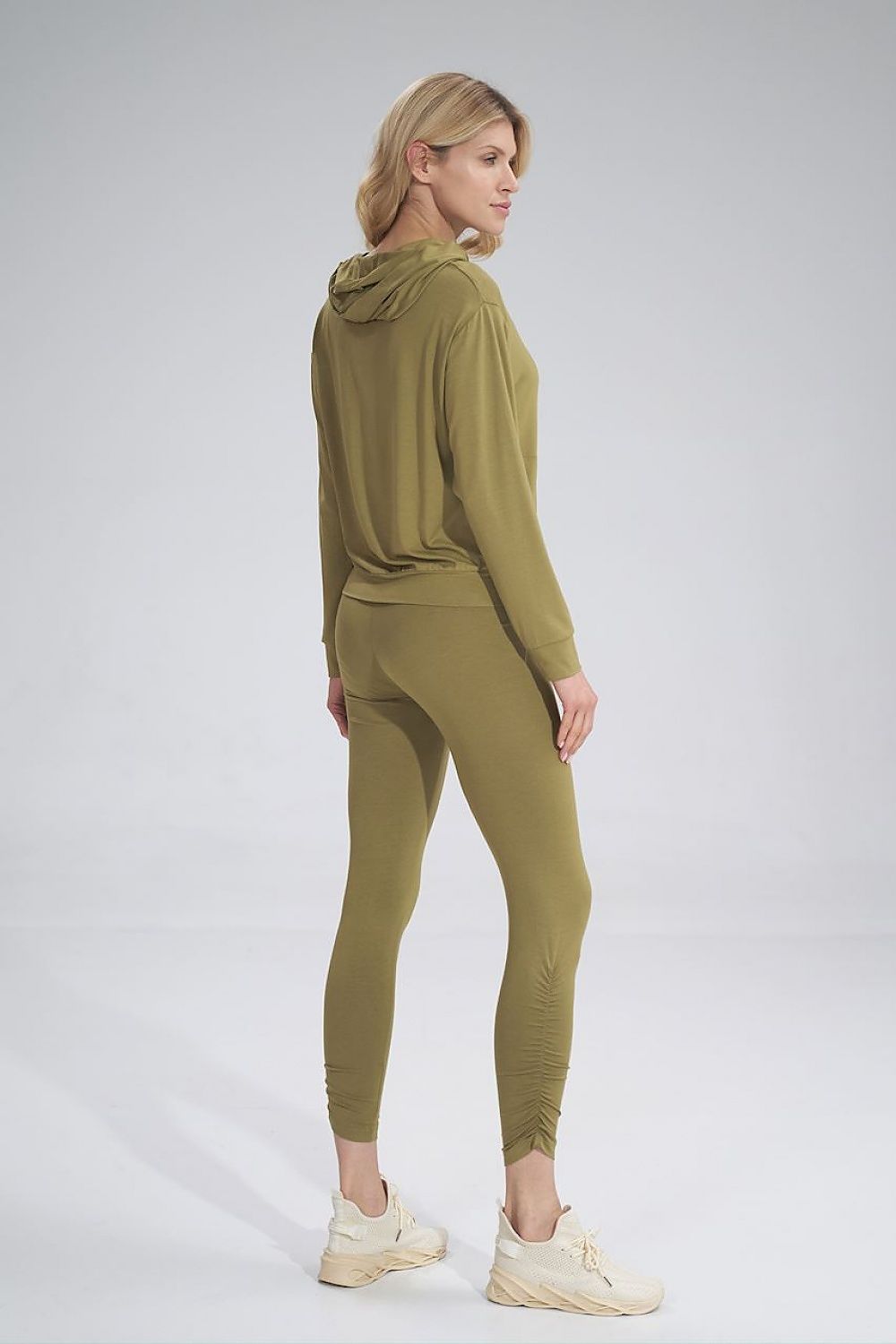 Lange leggings - Figl til dame fra MS StyleHaven, laget av Viskose; Elastan, farge Grønn, størrelse XL, med 45720 ermer, perfekt til casual