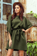 Sofia Day kjole til dame fra MS StyleHaven, laget av polyester, farge Rosa 2, størrelse S/M, med short ermer, perfekt til casual; dress