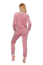 Luxe velour treningsdress fra PeeKaBoo til dame fra MS StyleHaven, laget av polyester; Velur, farge Svart, størrelse L/XL, med long ermer, perfekt til casual; dress