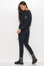 Sett Numinou til dame fra MS StyleHaven, laget av Bomull, farge Svart, størrelse 40/42, med sleeveless ermer, perfekt til casual; dress