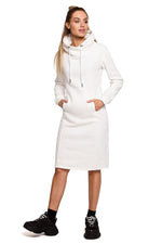 Komfort Dagkjole Moe til dame fra MS StyleHaven, laget av polyester, farge Brun, størrelse L, med long ermer, perfekt til casual; dress