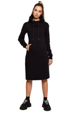 Komfort Dagkjole Moe til dame fra MS StyleHaven, laget av polyester, farge Brun, størrelse XXL, med long ermer, perfekt til casual; dress