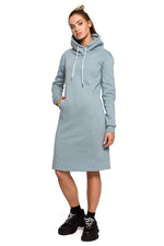 Komfort Dagkjole Moe til dame fra MS StyleHaven, laget av polyester, farge beige, størrelse M, med long ermer, perfekt til casual; dress