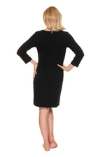 Nursing Comfort Nattskjorte fra PeeKaBoo til dame fra MS StyleHaven, laget av Elastan; Bomull, farge Svart, størrelse XXL, med short; cap ermer, perfekt til casual; dress