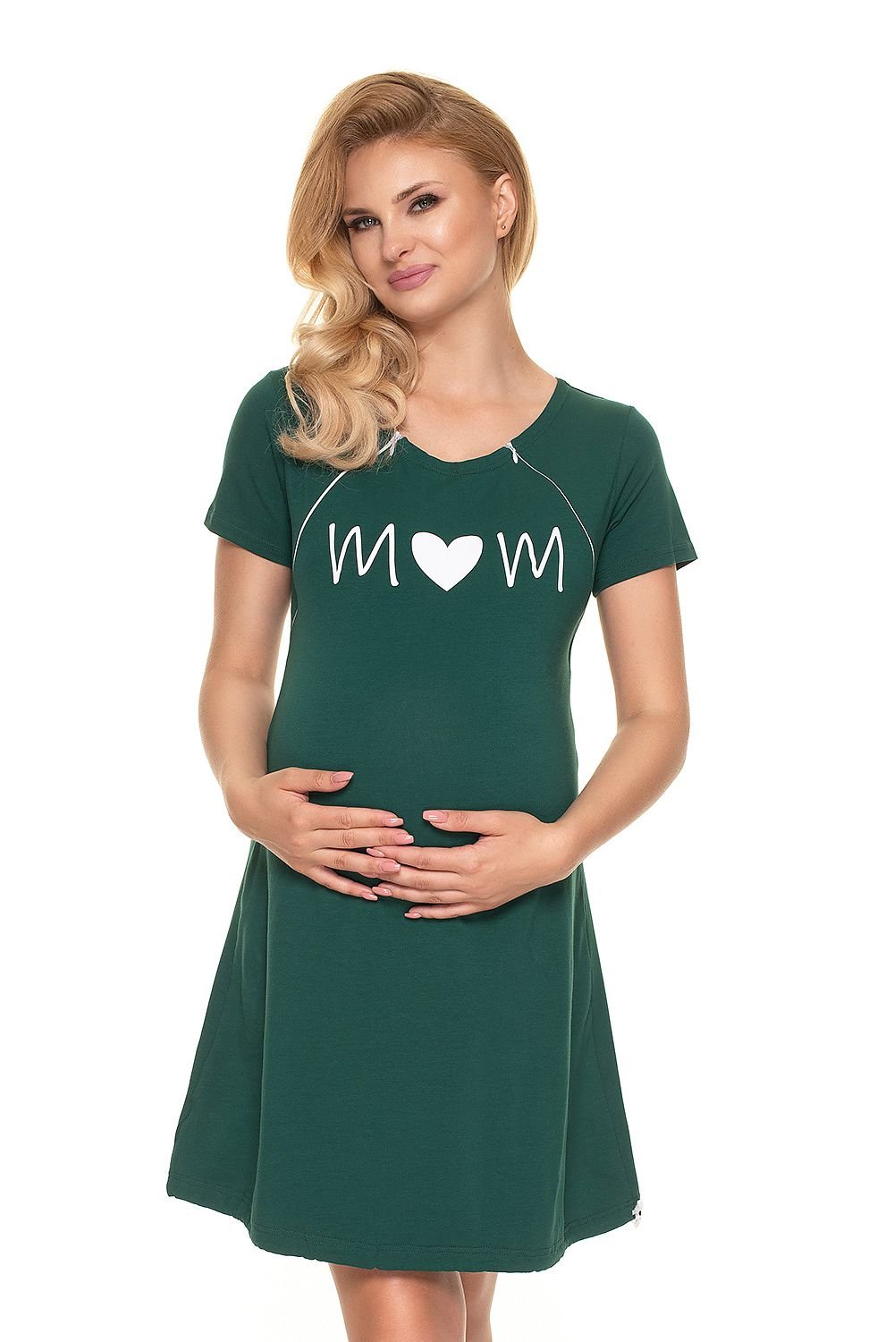 Dreamy Care Nattskjorte fra PeeKaBoo til dame fra MS StyleHaven, laget av Elastan; Bomull, farge Grønn, størrelse S/M, med short; cap ermer, babydoll; chemise; other stil, perfekt til casual; dress