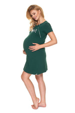 Dreamy Care Nattskjorte fra PeeKaBoo til dame fra MS StyleHaven, laget av Elastan; Bomull, farge Grønn, størrelse L/XL, med short; cap ermer, perfekt til casual; dress