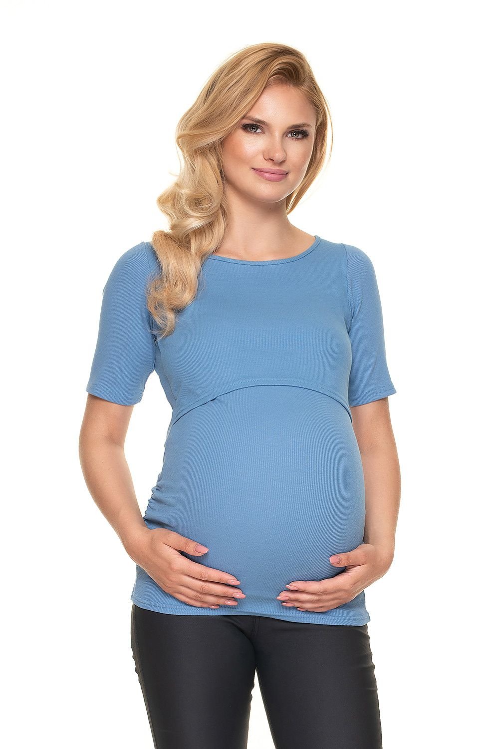 Graceful Layers Bluse - PeeKaBoo til dame fra MS StyleHaven, laget av Elastan; Viskose, farge Blå, størrelse S/M, med short; 3-4 ermer, perfekt til casual; dress