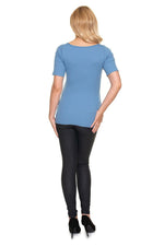 Graceful Layers Bluse - PeeKaBoo til dame fra MS StyleHaven, laget av Elastan; Viskose, farge beige, størrelse S/M, med short; 3-4 ermer, perfekt til casual; dress