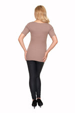Graceful Layers Bluse - PeeKaBoo til dame fra MS StyleHaven, laget av Elastan; Viskose, farge Svart, størrelse L/XL, med short; 3-4 ermer, perfekt til casual; dress