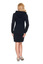 Nurture & Nest-kjole fra PeeKaBoo til dame fra MS StyleHaven, laget av Bomull; Elastan, farge Marineblå, størrelse XXL, med 3-4; long ermer, perfekt til casual; dress