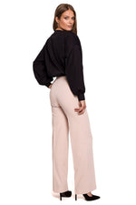 Bukser Makover til dame fra MS StyleHaven, laget av polyester; rayon, farge Grå, størrelse L, med long ermer