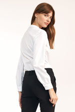 Langermet skjorte Nife til dame fra MS StyleHaven, laget av Bomull; polyester, farge Hvit, størrelse 40, med long ermer, perfekt til casual; dress