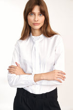 Langermet skjorte Nife til dame fra MS StyleHaven, laget av Bomull; polyester, farge Hvit, størrelse 42, med long ermer, perfekt til casual; dress