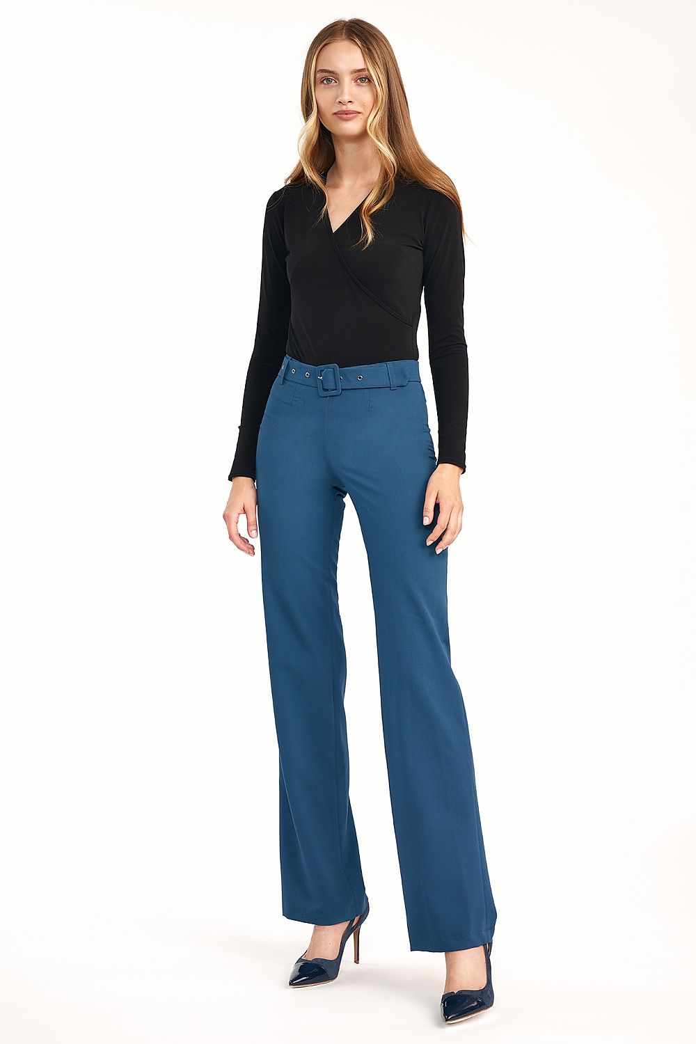Damebukser Nife til dame fra MS StyleHaven, laget av polyester; Viskose, farge Svart, størrelse 40, med long ermer, perfekt til casual; dress