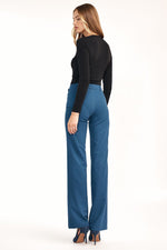 Damebukser Nife til dame fra MS StyleHaven, laget av polyester; Viskose, farge Blå, størrelse 36, med long ermer, perfekt til casual; dress