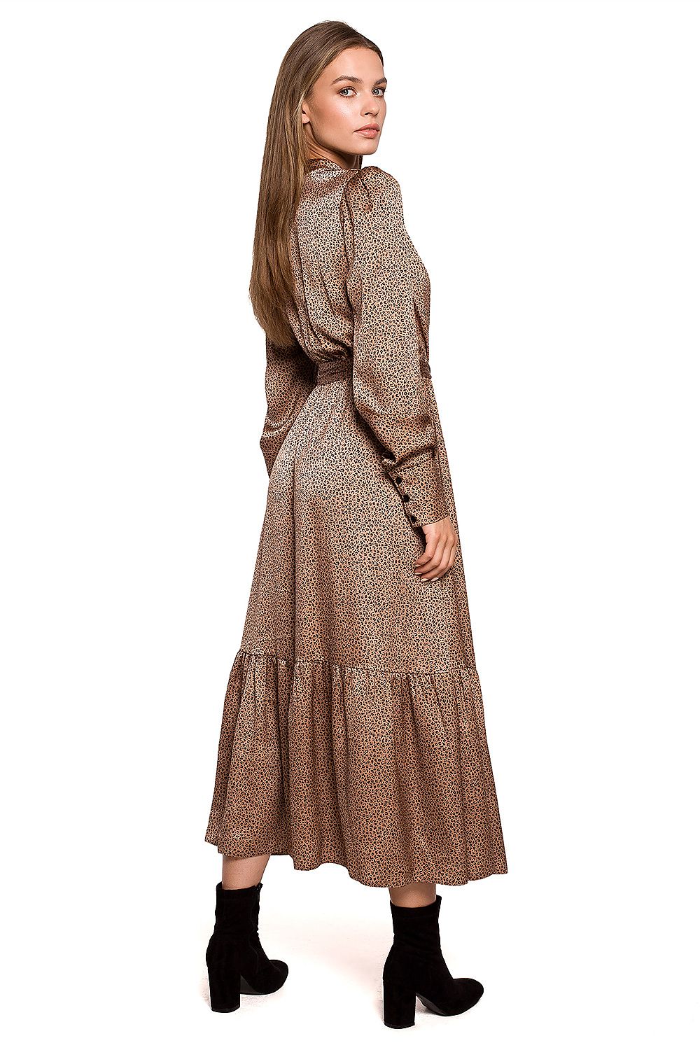 Dagkjole Stylove til dame fra MS StyleHaven, laget av polyester, farge Flerfarget, størrelse M, med long ermer, perfekt til dress