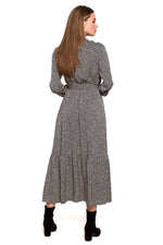 Dagkjole Stylove til dame fra MS StyleHaven, laget av polyester, farge Flerfarget, størrelse XL, med long ermer, perfekt til dress