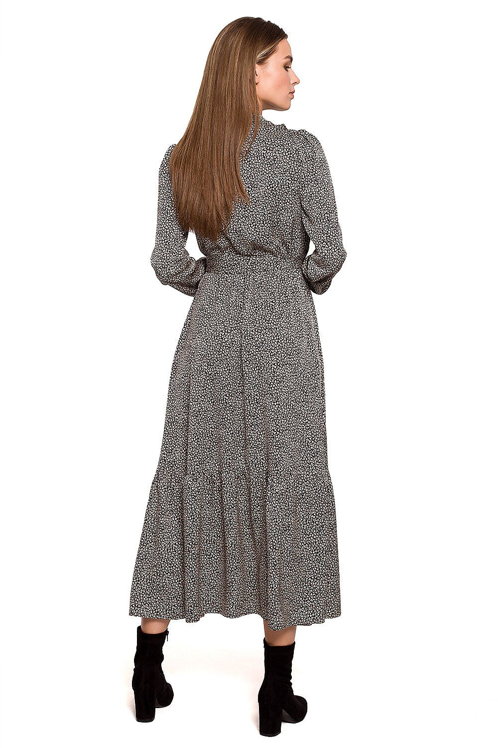 Dagkjole Stylove til dame fra MS StyleHaven, laget av polyester, farge Flerfarget, størrelse XL, med long ermer, perfekt til dress