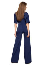 Jumpsuit Stylove til dame fra MS StyleHaven, laget av polyester; Elastan-1, farge Brun, størrelse XL, med short; 3-4 ermer, perfekt til dress