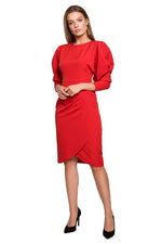 Dagkjole Stylove til dame fra MS StyleHaven, laget av polyester, farge Brun, størrelse XXL, med lang ermer, perfekt til dress