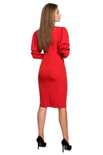Dagkjole Stylove til dame fra MS StyleHaven, laget av polyester, farge Marineblå, størrelse s, med lang ermer, perfekt til dress