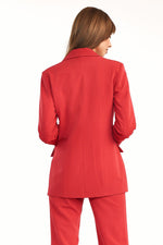 Jakke Nife til dame fra MS StyleHaven, laget av polyester; Viskose, farge Rød, størrelse 40, med long ermer, perfekt til casual; dress