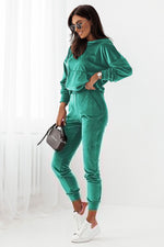 Louis Velour Set- IVON til dame fra MS StyleHaven, laget av polyester; Velur, farge Svart, størrelse 3XL/4XL, med sleeveless ermer, perfekt til casual; dress