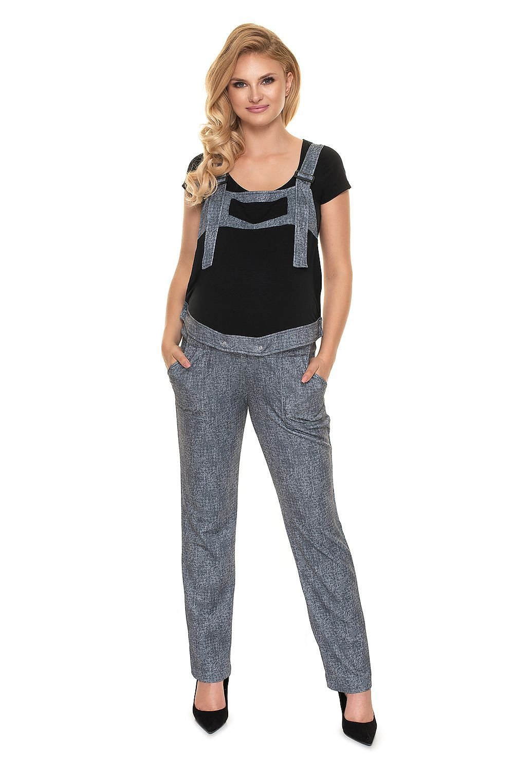 Allsidige garnbukser for gravide fra PeeKaBoo til dame fra MS StyleHaven, laget av polyester, farge Svart, størrelse S/M, med short ermer, perfekt til casual; dress