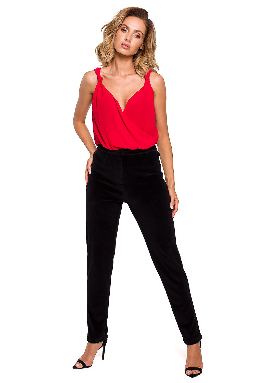 Bukser Moe til dame fra MS StyleHaven, laget av Bomull; polyester, farge Svart, størrelse s, med long ermer, bukselengde long, perfekt til dress