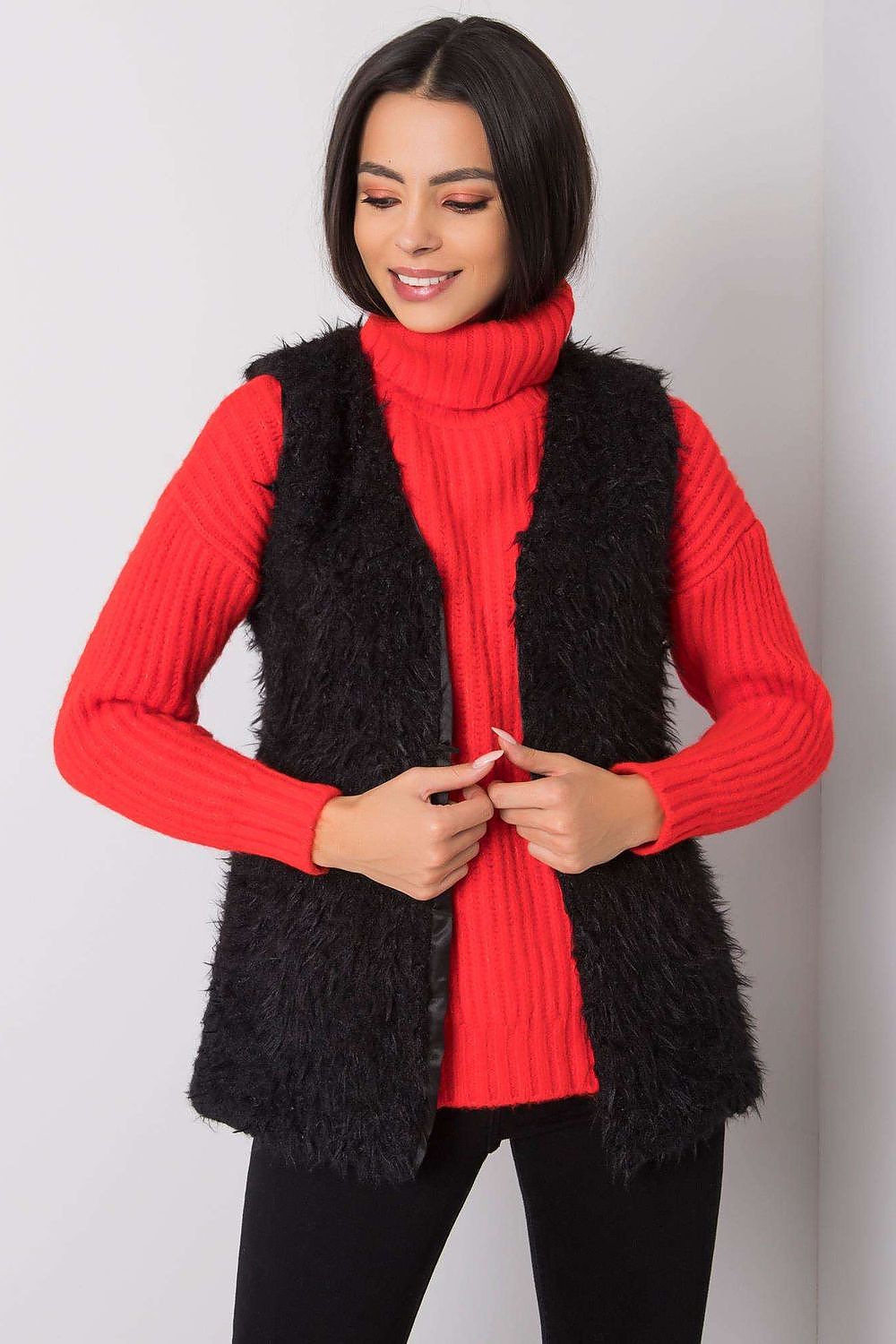 Gilet Och Bella for kvinner fra MS StyleHaven, i fargen svart, størrelse S på ermene