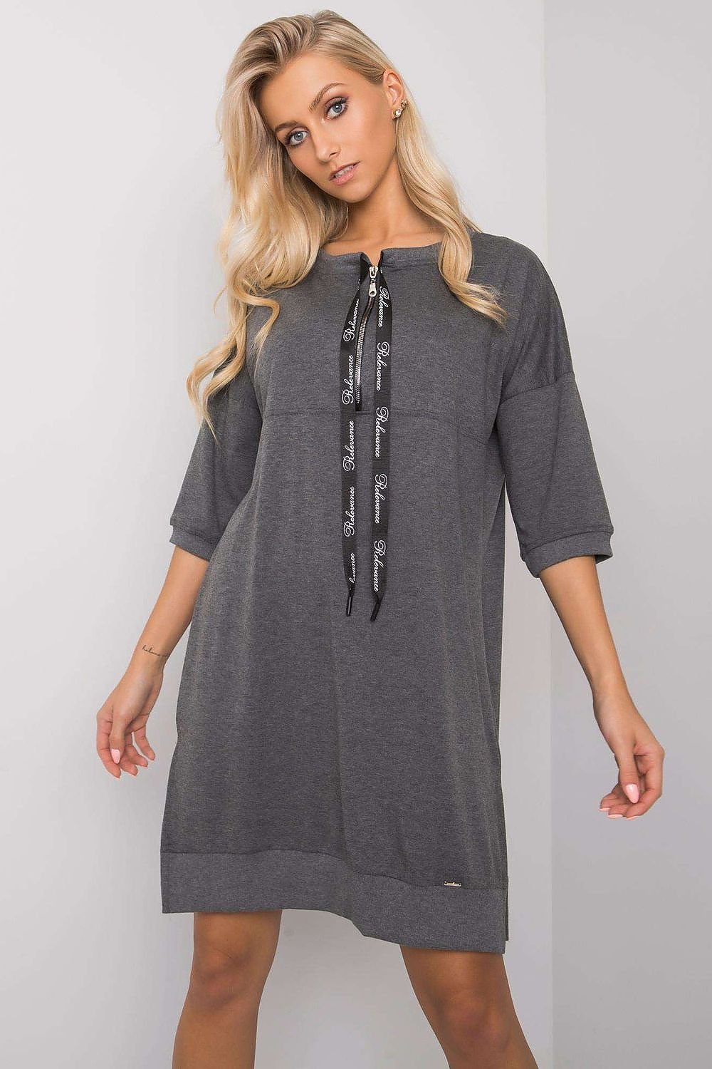 Dagkjole-Relevance til dame fra MS StyleHaven, laget av Bomull, farge Svart, størrelse S/M, med 45720 ermer, perfekt til casual; dress