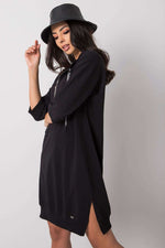 Dagkjole-Relevance til dame fra MS StyleHaven, laget av Bomull, farge Svart, størrelse L/XL, med 45720 ermer, perfekt til casual; dress