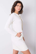 Dagkjole-Relevance til dame fra MS StyleHaven, laget av Bomull, farge Grå, størrelse S/M, med long ermer, perfekt til casual; dress