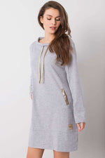 Dagkjole-Relevance til dame fra MS StyleHaven, laget av Bomull, farge Svart, størrelse S/M, med long ermer, perfekt til casual; dress