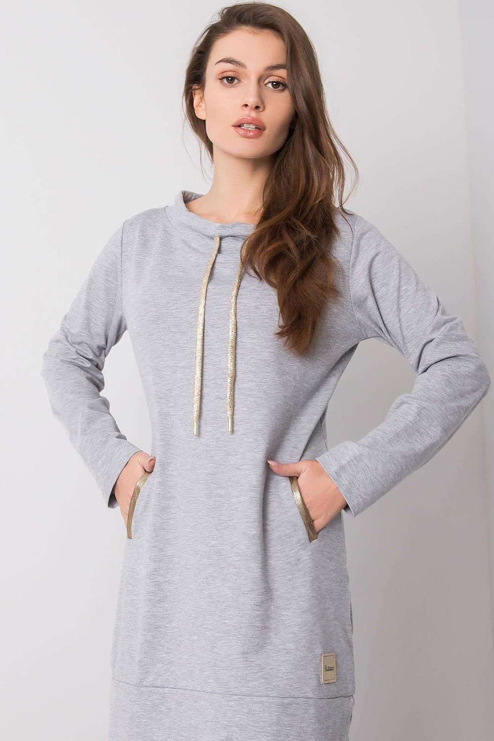 Dagkjole-Relevance til dame fra MS StyleHaven, laget av Bomull, farge Svart, størrelse L/XL, med long ermer, perfekt til casual; dress