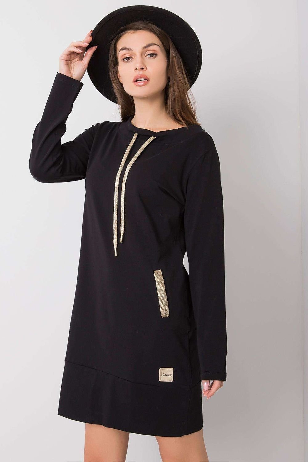 Dagkjole-Relevance til dame fra MS StyleHaven, laget av Bomull, farge Grønn, størrelse S/M, med long ermer, perfekt til casual; dress