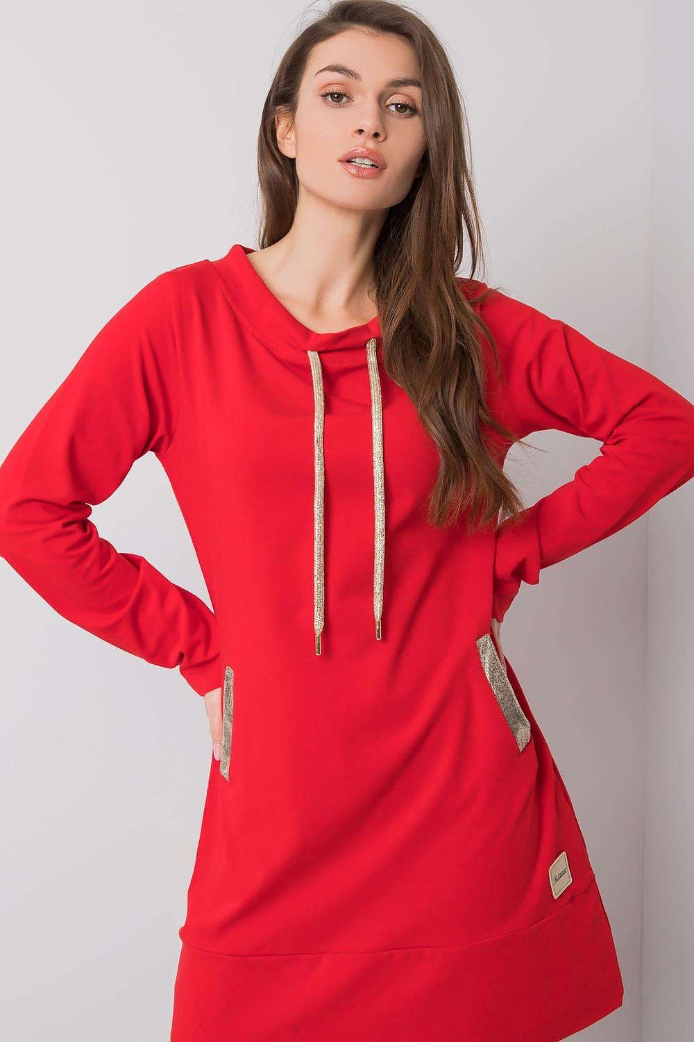 Dagkjole-Relevance til dame fra MS StyleHaven, laget av Bomull, farge Rosa, størrelse S/M, med long ermer, perfekt til casual; dress