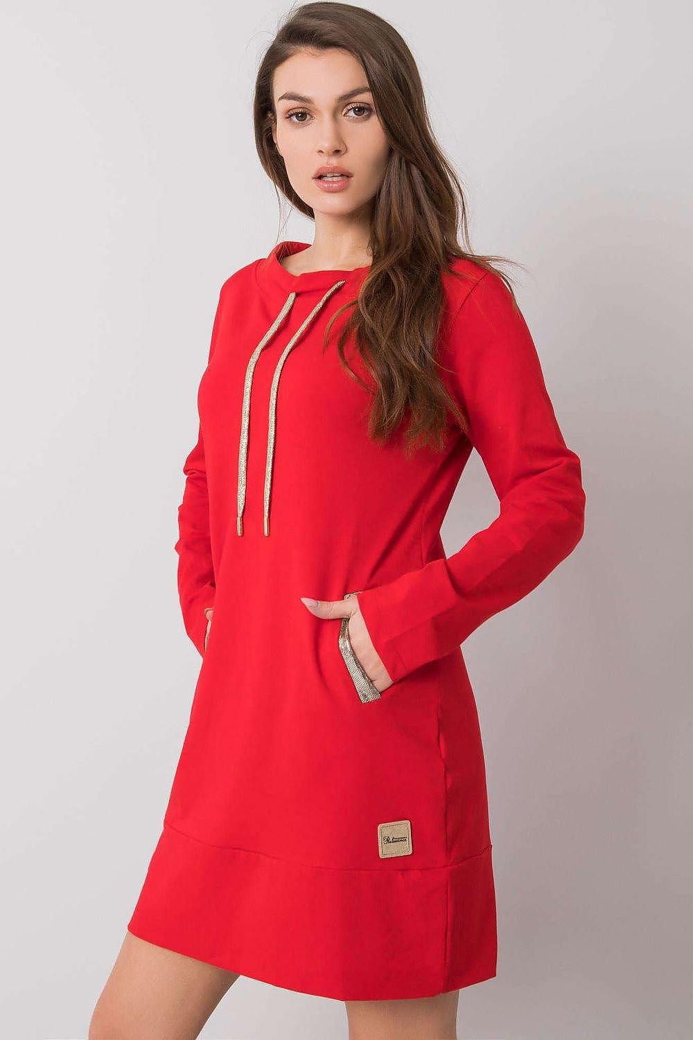 Dagkjole-Relevance til dame fra MS StyleHaven, laget av Bomull, farge Rosa, størrelse L/XL, med long ermer, perfekt til casual; dress