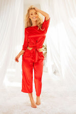 Patong Chic Sett - Kalimo til dame fra MS StyleHaven, laget av polyester; Elastan, farge Rød, størrelse XXL, med sleeveless ermer, perfekt til casual; dress