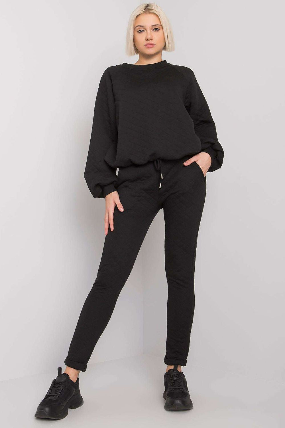 Sett BFG til dame fra MS StyleHaven, laget av Bomull, farge Svart 2, størrelse L/XL, med sleeveless ermer, perfekt til casual; dress