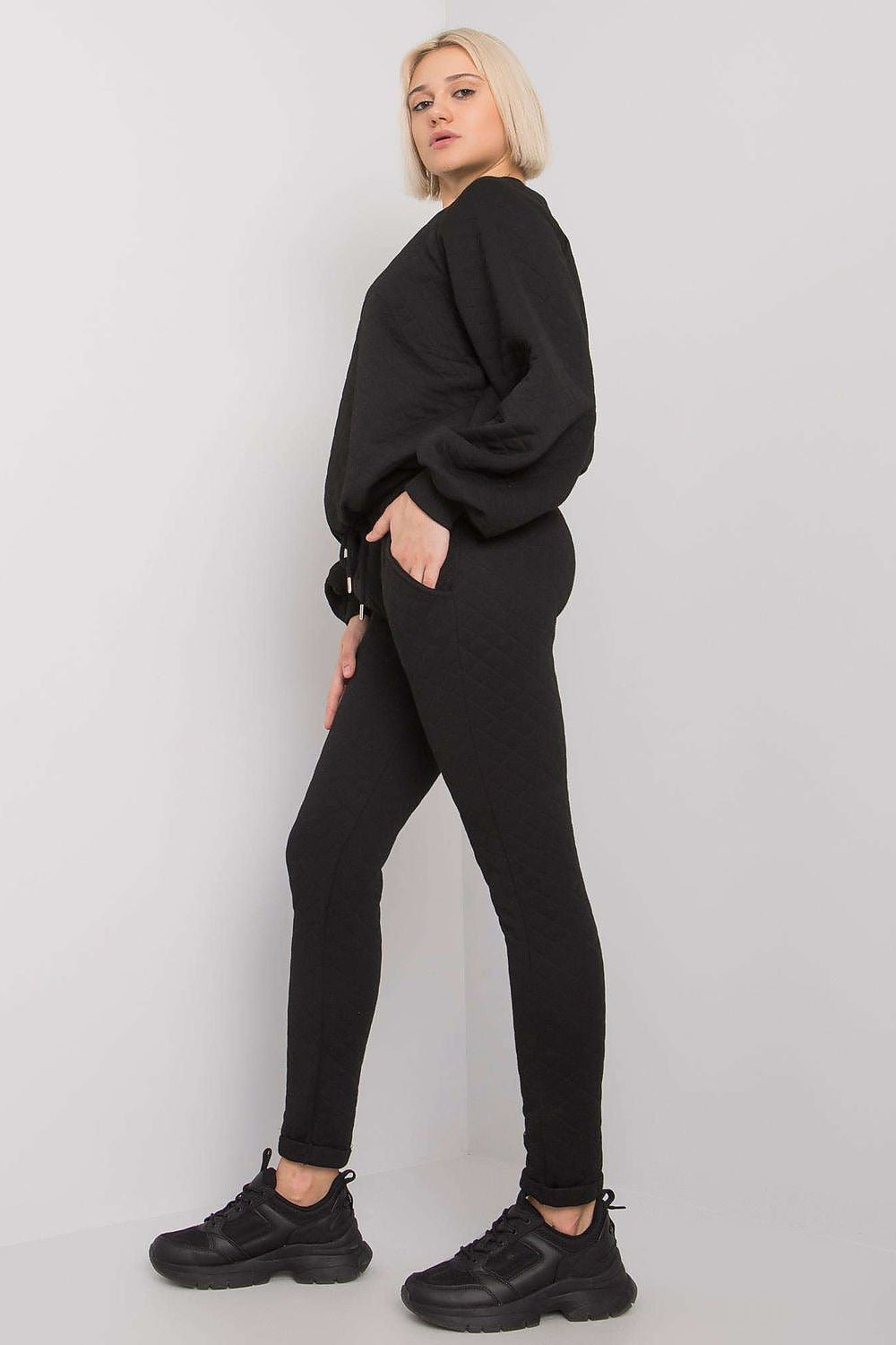 Sett BFG til dame fra MS StyleHaven, laget av Bomull, farge Svart 2, størrelse L/XL, med sleeveless ermer, perfekt til casual; dress