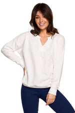 Tidløs komfortgenser fra BeWear til dame fra MS StyleHaven, laget av Bomull; polyester, farge Rosa, størrelse XL, med long ermer, perfekt til dress