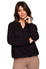 Tidløs komfortgenser fra BeWear til dame fra MS StyleHaven, laget av Bomull; polyester, farge beige, størrelse M, med long ermer, perfekt til dress