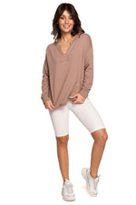 Tidløs komfortgenser fra BeWear til dame fra MS StyleHaven, laget av Bomull; polyester, farge Svart, størrelse s, med long ermer, perfekt til dress