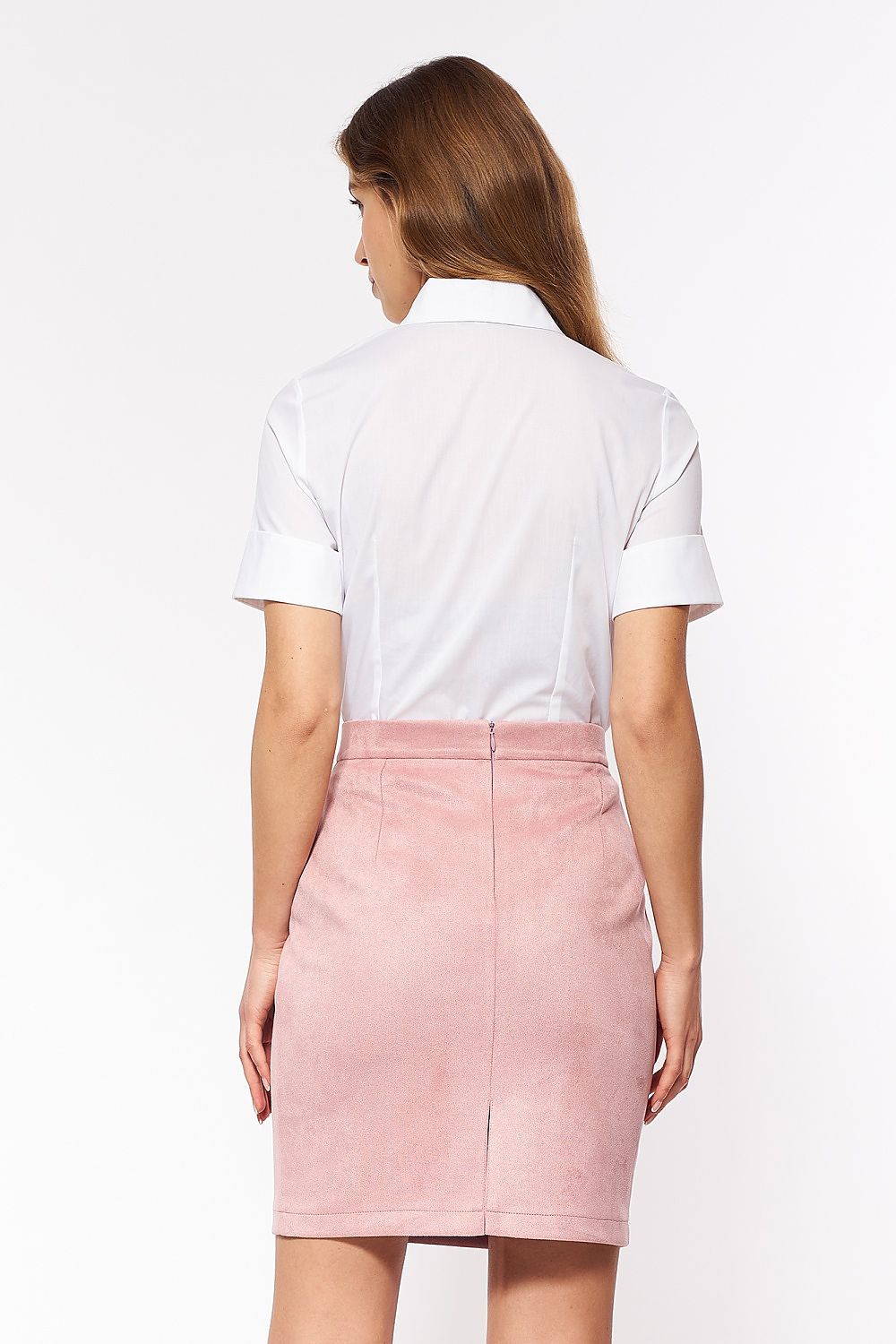 Kortermet skjorte Nife til dame fra MS StyleHaven, laget av Bomull; polyester, farge Hvit, størrelse 40, med sleeveless ermer, perfekt til casual; dress