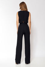 Jumpsuit Nife til dame fra MS StyleHaven, laget av polyester, farge Blå, størrelse 42, med sleeveless ermer, perfekt til casual; dress