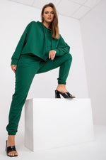 Sett - Relevance til dame fra MS StyleHaven, laget av Bomull, farge Grønn, størrelse S/M, med 45720 ermer, perfekt til casual; dress