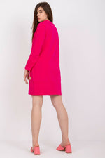 Dagkjole-Relevance til dame fra MS StyleHaven, laget av Bomull, farge Rosa, størrelse L/XL, med long ermer, perfekt til casual; dress