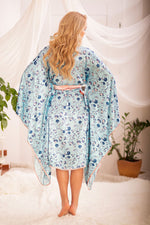 Hulhule Sateng Chemise av Kalimo til dame fra MS StyleHaven, laget av polyester; Elastan, farge Blå, størrelse L, med long; 3-4 ermer, perfekt til casual; dress